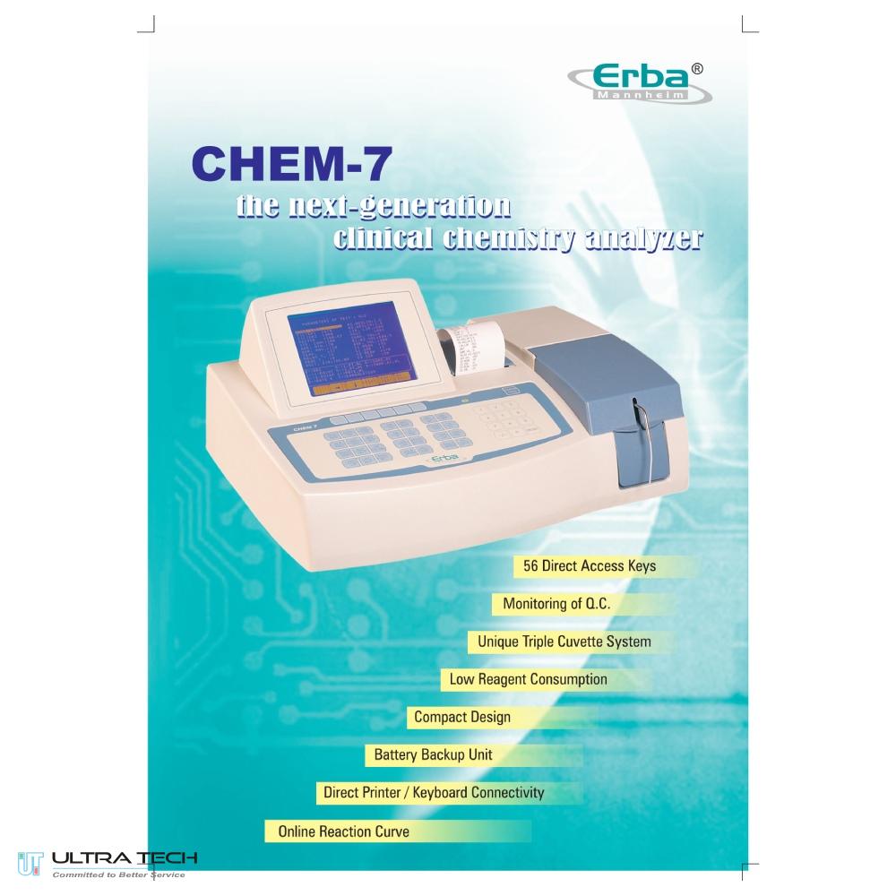 CHEM-7 Laboratory Equipment Digital Semi-Auto Biochemistry Analyzer